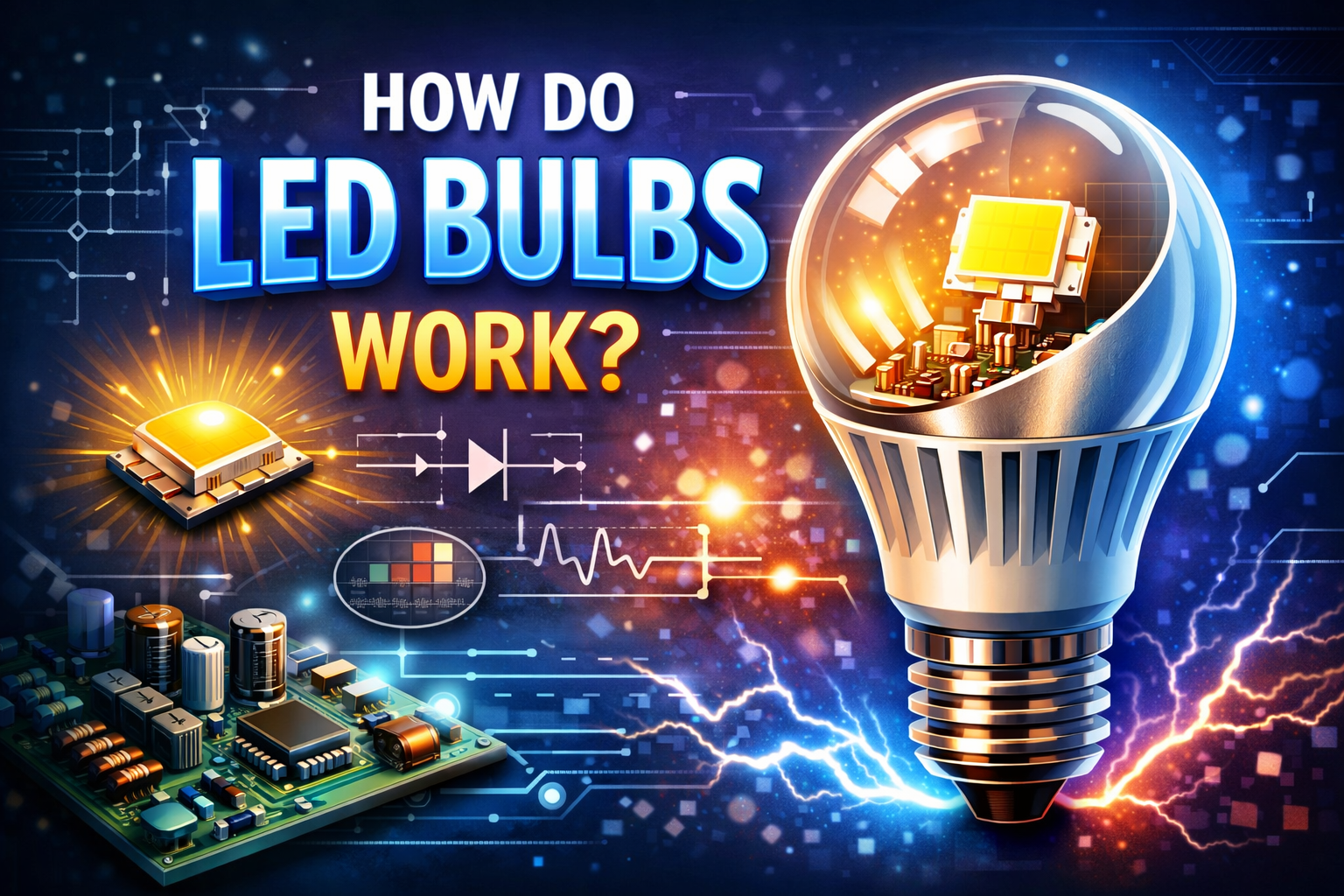How LED bulbs work diagram
