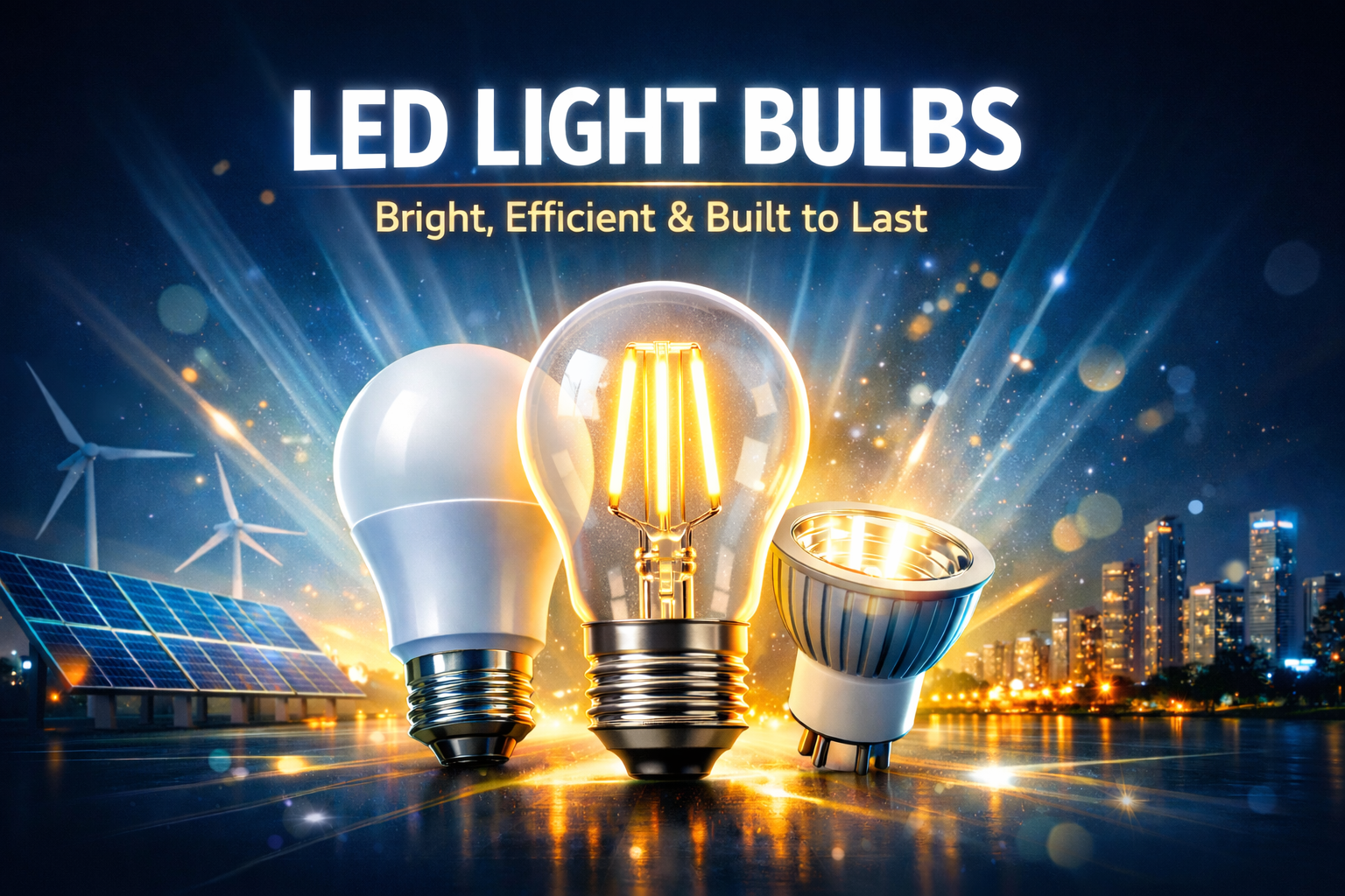 LED light bulbs showcasing energy-efficient modern lighting technology