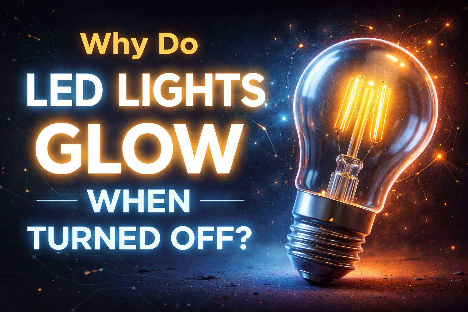 LED lights glow when off in dark background