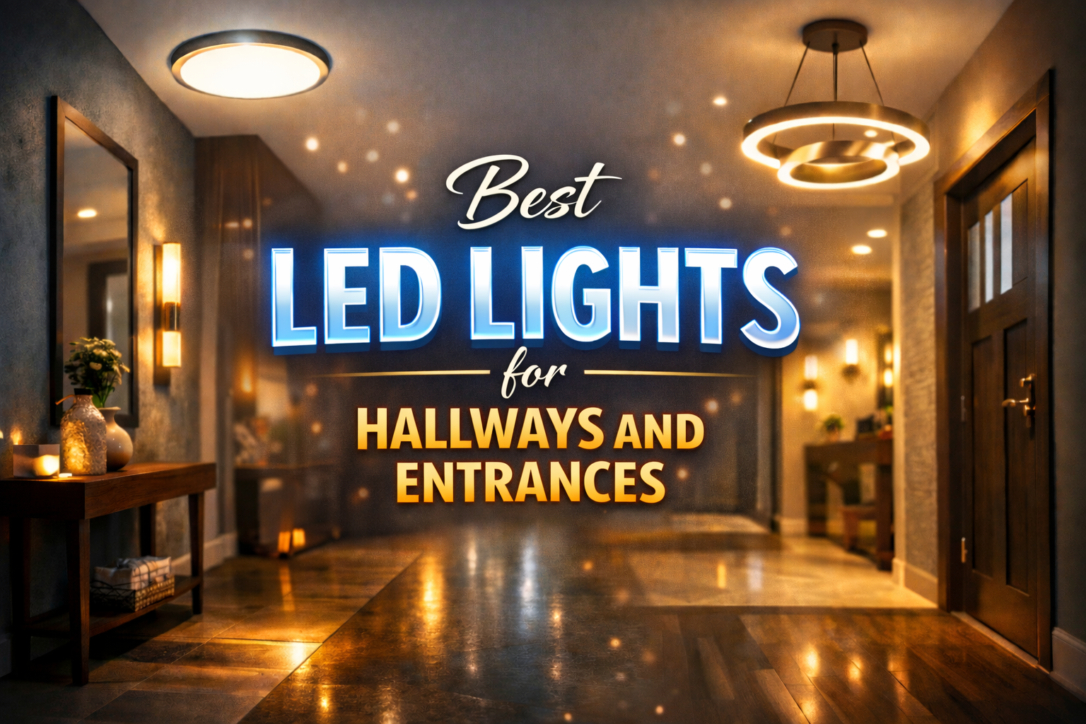 Best LED lights for Modern LED hallways and entrance lighting with ceiling fixtures and warm ambient illumination in a stylish home corridor
