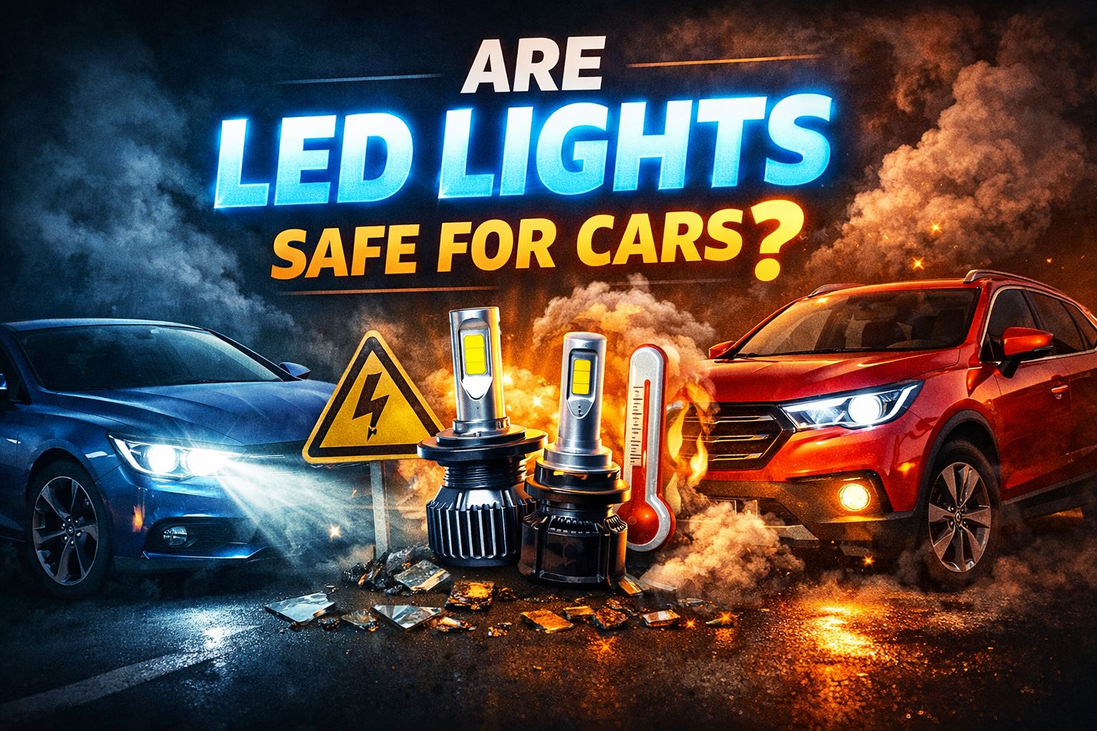LED lights safe for cars headlights safety comparison with modern automotive LED bulbs