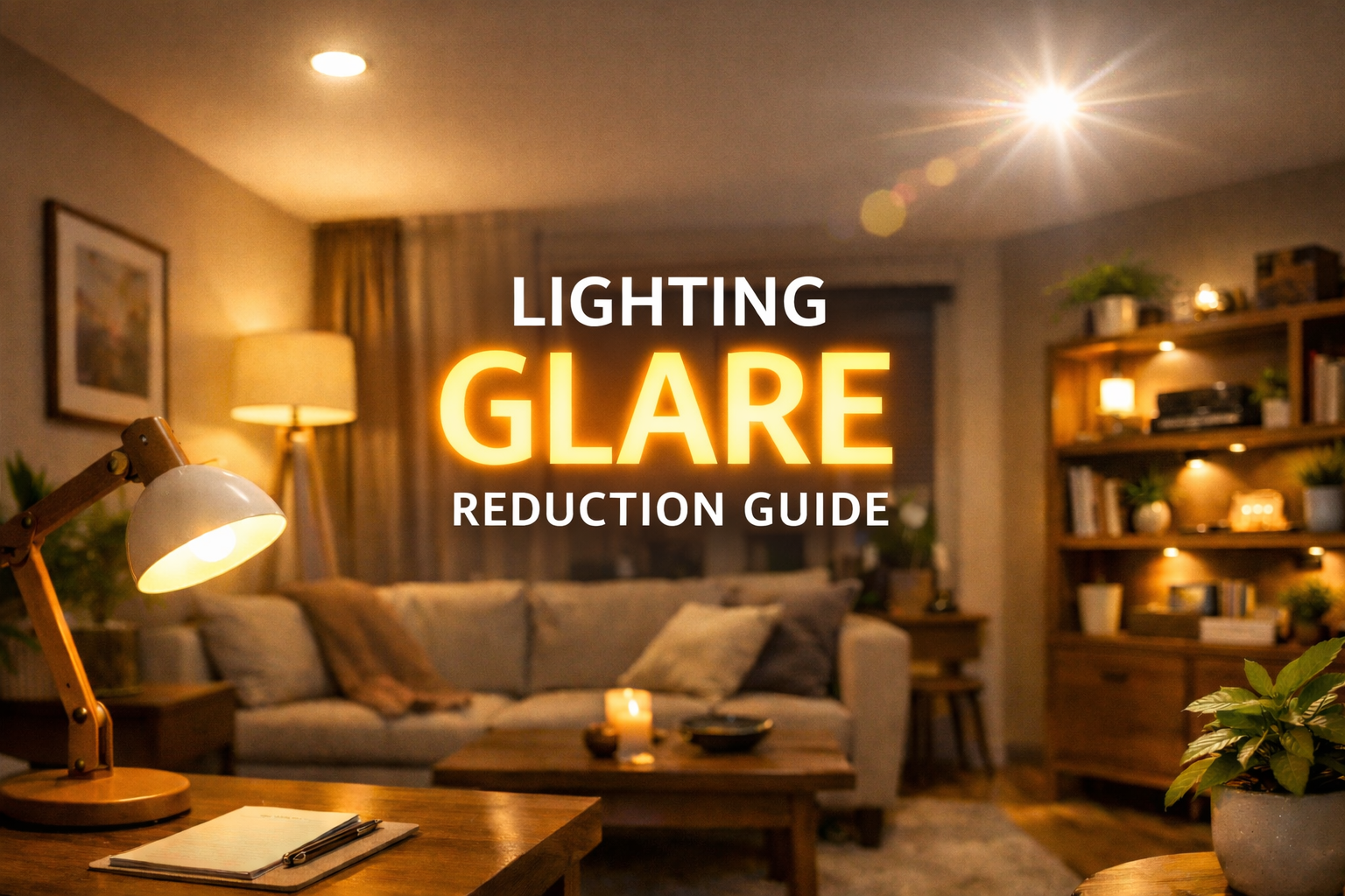 Modern open floor plan lighting design with LED pendant lights, recessed ceiling lighting, and cozy living room illumination, lighting design for open floor plans