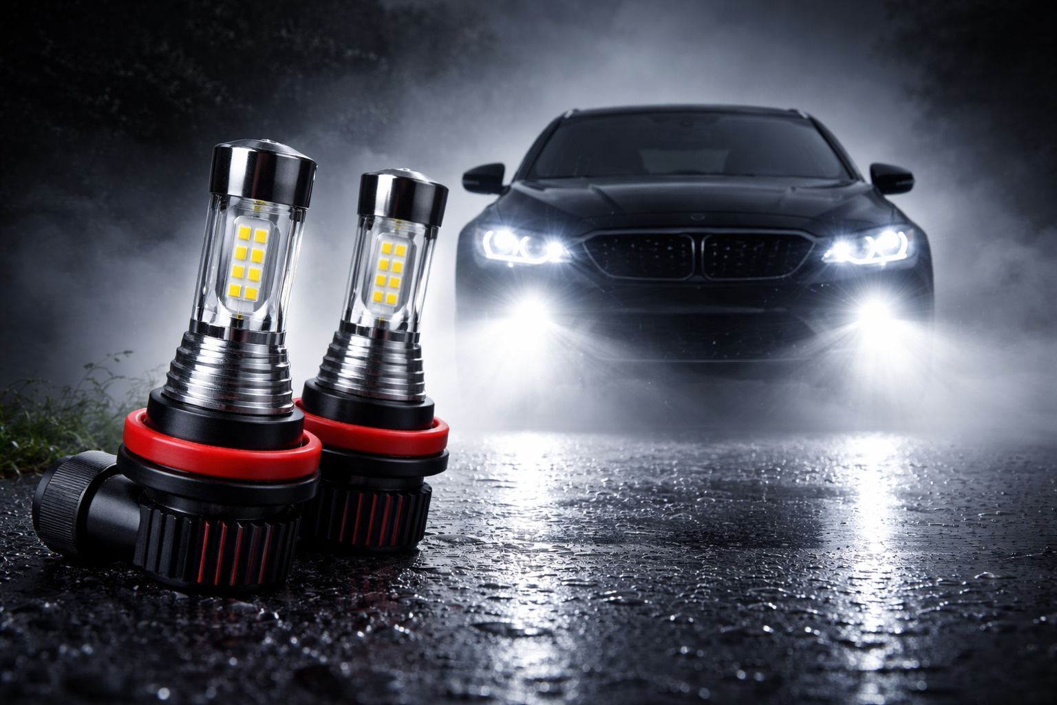best LED fog light bulbs for cars providing strong beam in fog and night driving