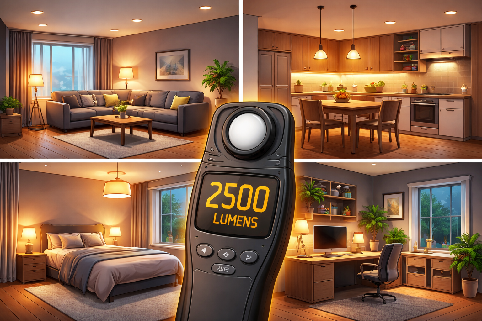 how many lumens per room lighting guide for different spaces