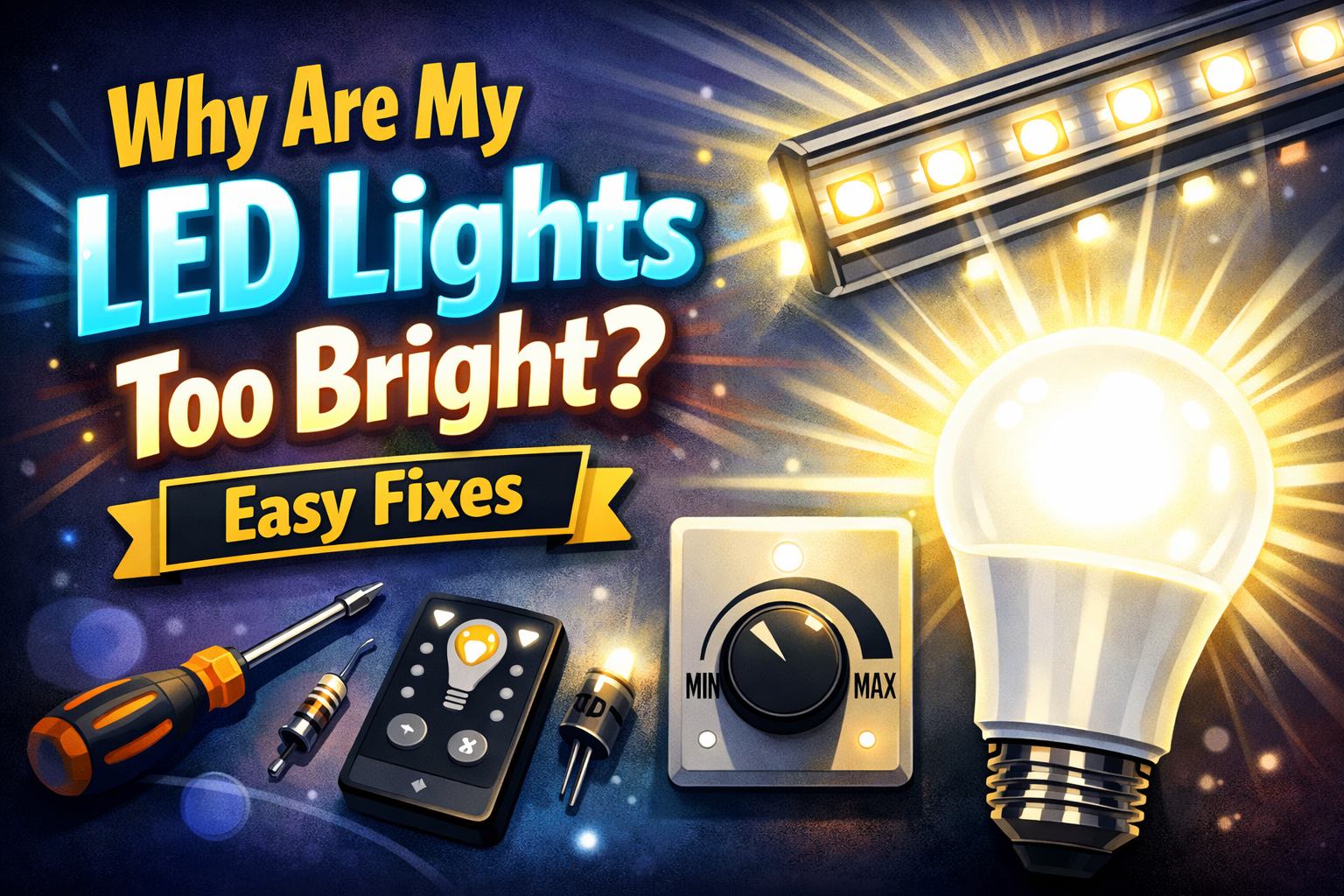 why are my LED lights too bright easy fixes