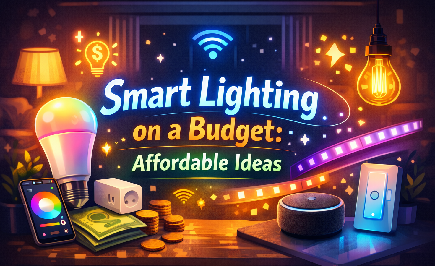 smart lighting on a budget with affordable smart bulbs and LED strips